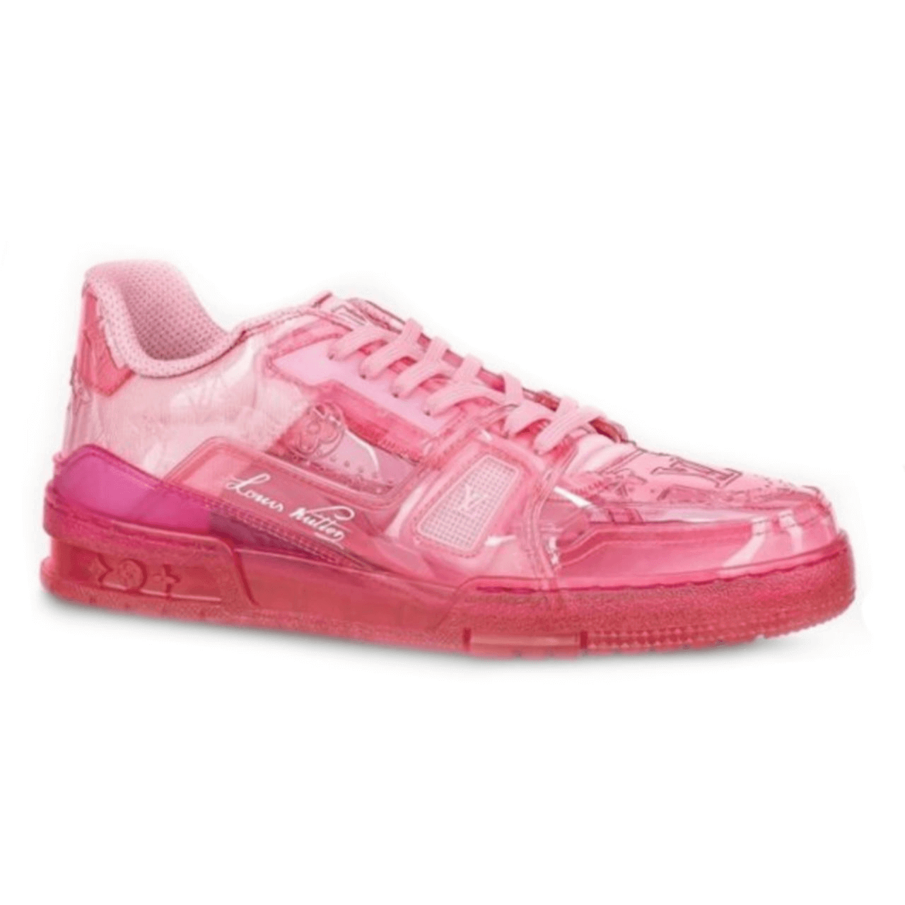 rose louis vuitton trainer sneaker pink