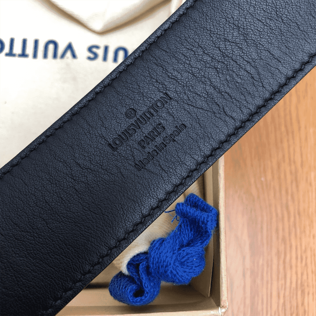 Pre-owned Louis Vuitton Belt Initiales Damier Graphite Black/grey, ModeSens