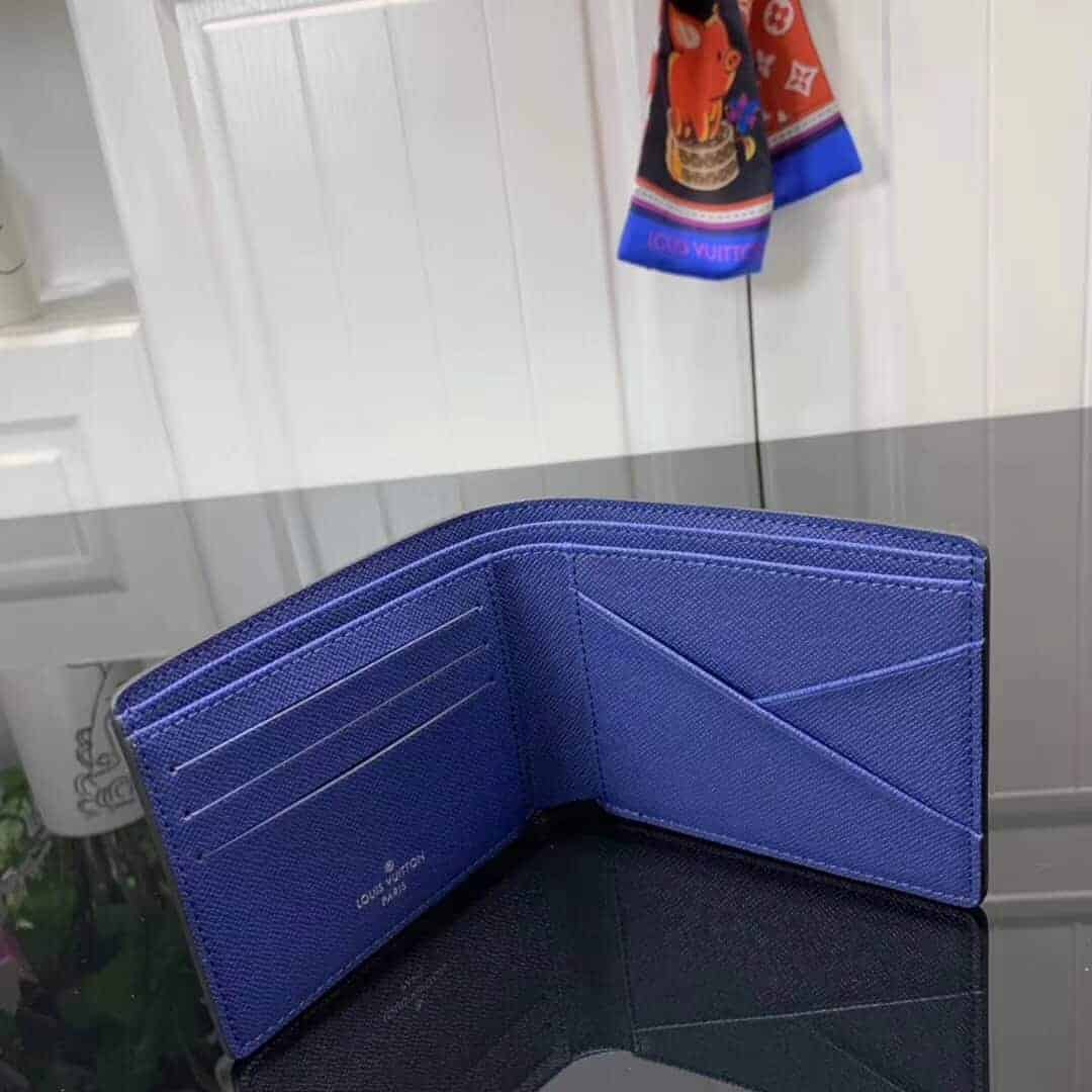 Replica Louis Vuitton Multiple Men Wallet Dark Blue Epi Leather M80770