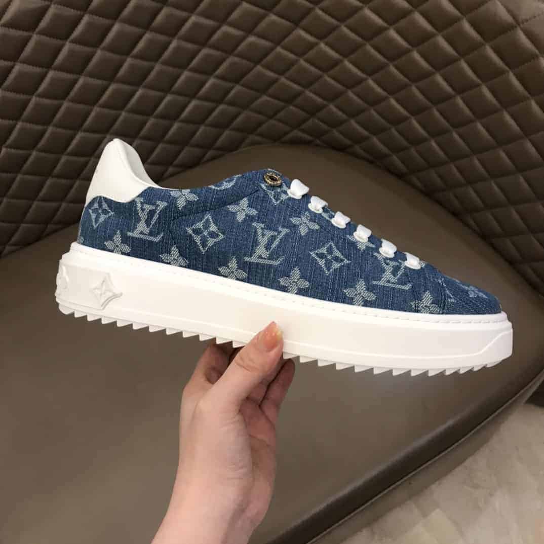 Replica Louis Vuitton Time Out Sneakers with 3D Monogram Flowers