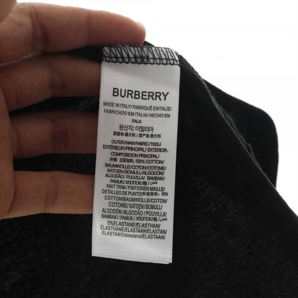 Burberry Black Carrick Coordinate T-Shirt - BBRS10