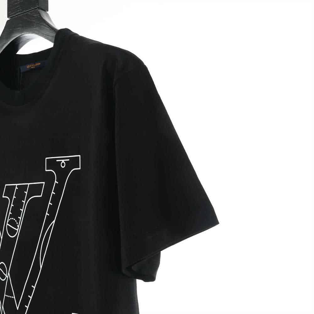 Louis Vuitton x NBA Unisex SS21 Logo Printing Black 1A8X0U US L
