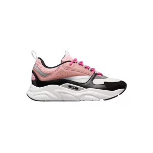 B22 SNEAKER PINK AND WHITE TECHNICAL MESH WITH PINK AND BLACK CALFSKIN - CD130