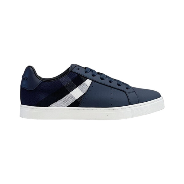 BURBERRY LEATHER AND CHECK COTTON SNEAKERS - BBR123